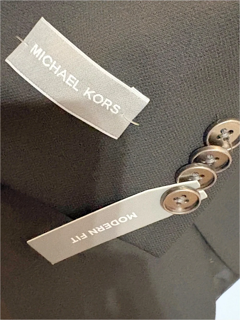 NWT Michael Kors Men’s Black Modern Fit Sport Coat Blazer 36R Stretch $295 MSRP